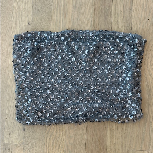 Urban Outfitters Tops - Urban Outfitters Gray Sequin tube top